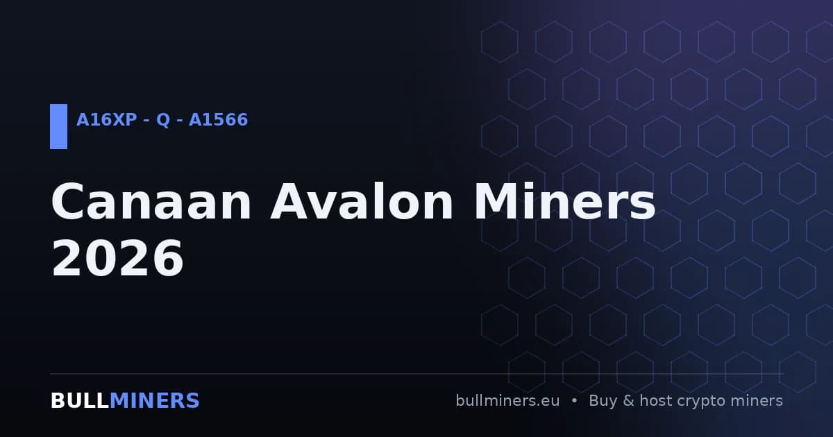 Canaan Avalon Miners 2026: A16, Avalon Q &amp; A1566 Compared