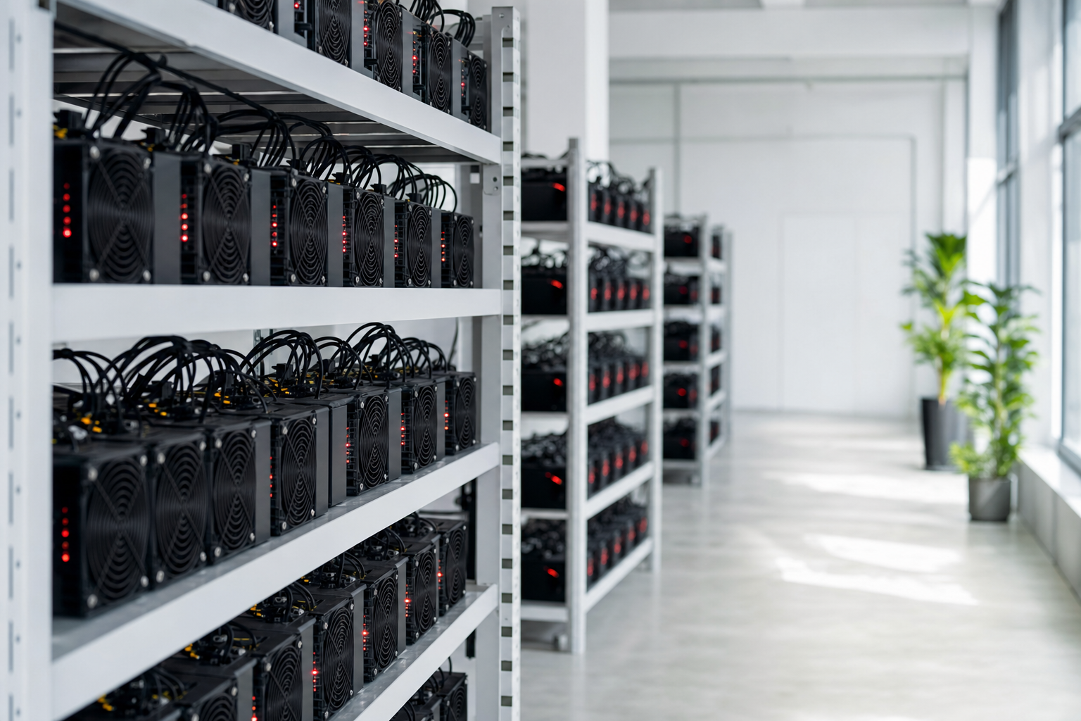 Inside a Bull Miners crypto mining hosting facility